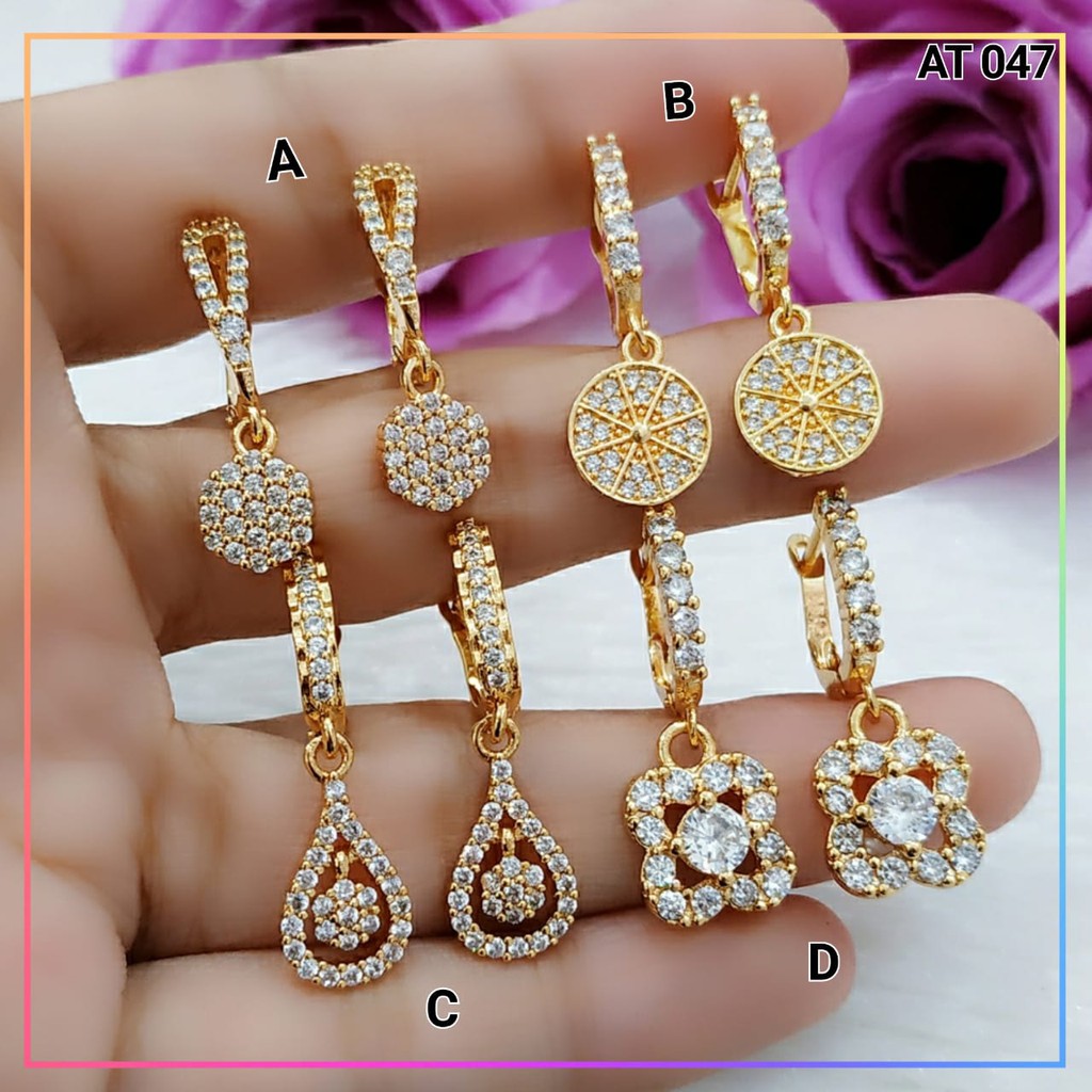 Anting Xuping anting dewasa jurai permata lapis emas gold AT 047