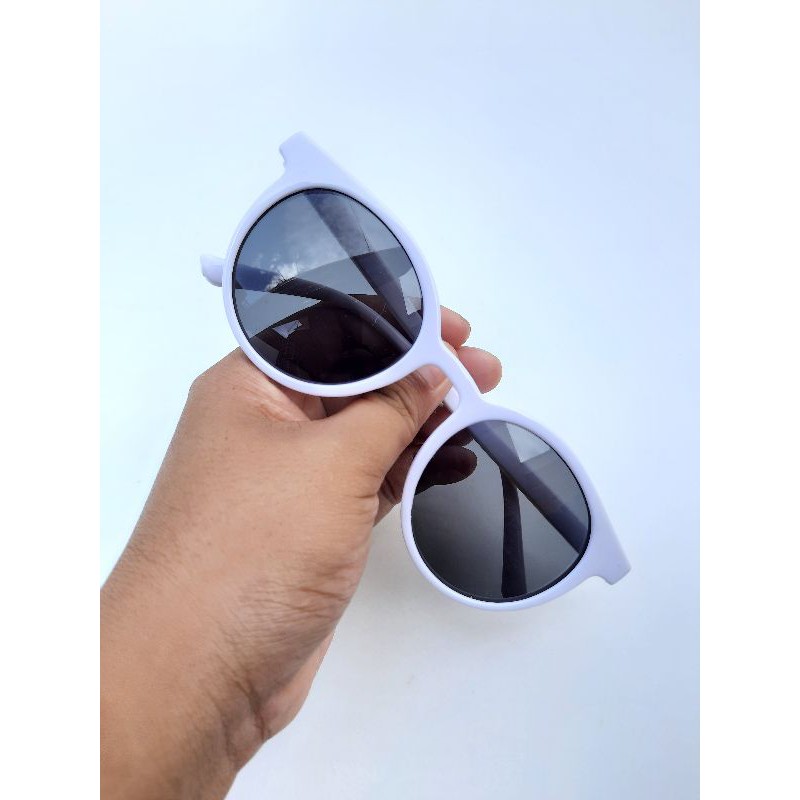 Kacamata Kaca Mata Korea Fashion Wanita Gaya Korean Style Unik Murah Kekinian Terbaru Toko Makassar-Putih