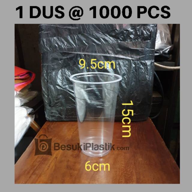 Gelas Plastik 22oz / Gelas Starindo 22oz Murah HARGA DUS
