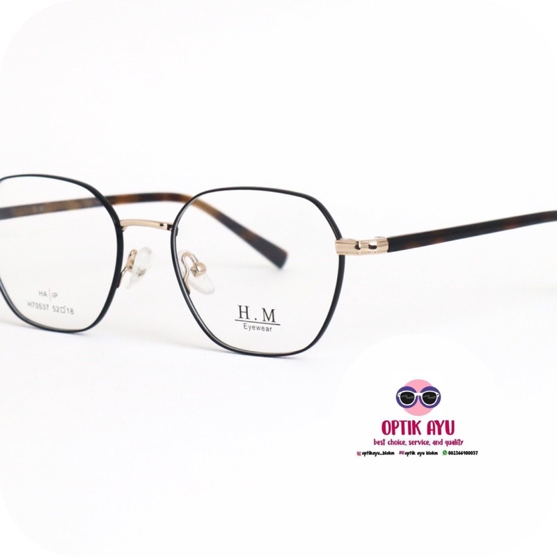 HM original titanium | kacamata premium | GNA eyewear | lensa kacamata blueray photocromic | lensa b