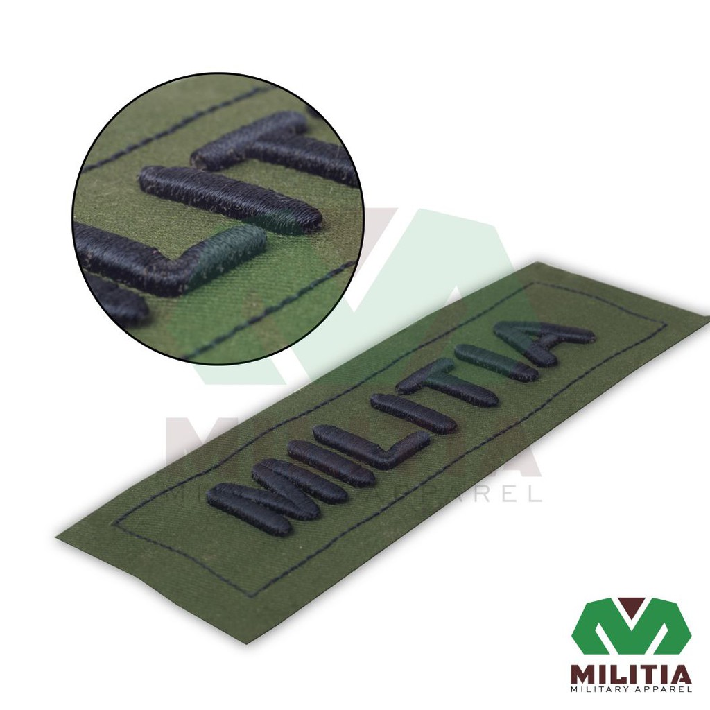 Jasa Bordir Nama Timbul TNI Custom ( KILAT )