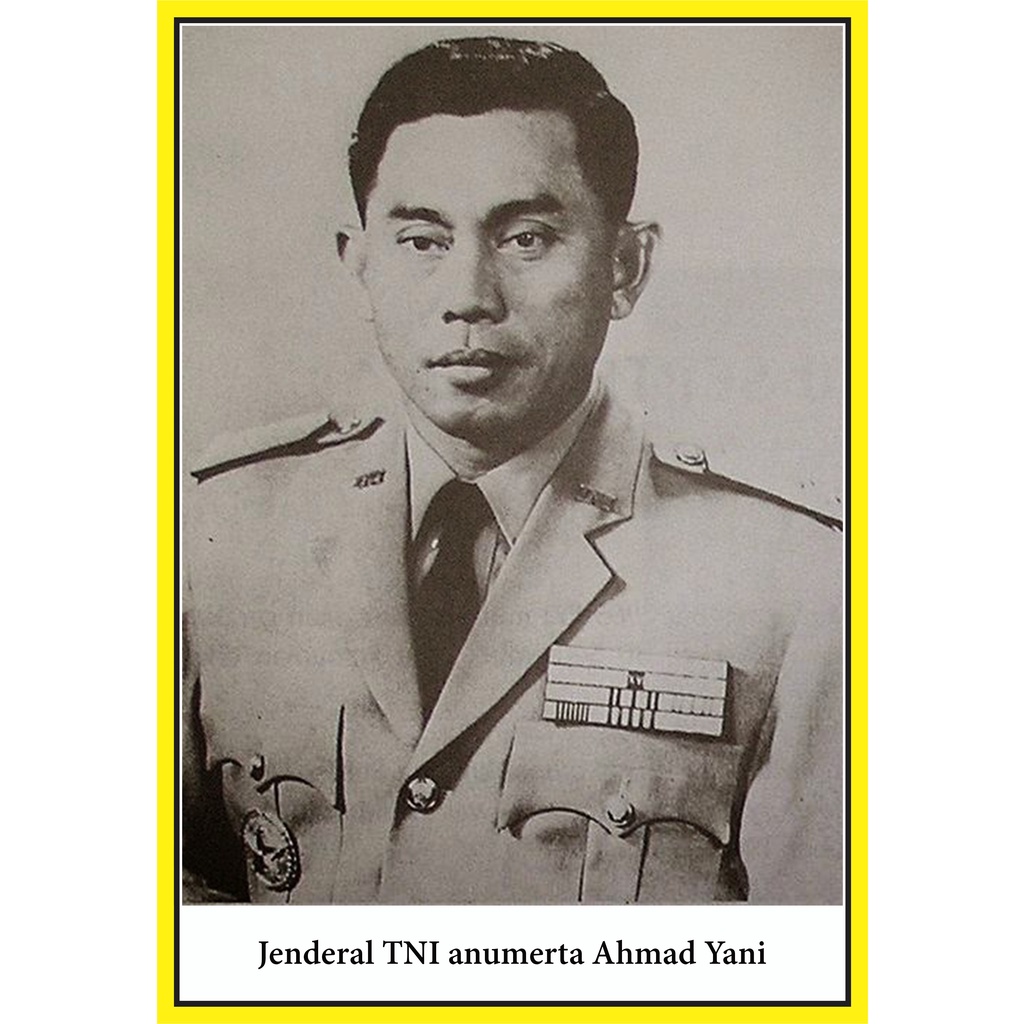 poster bingkai foto Soekarno dan pahlawan revolusi