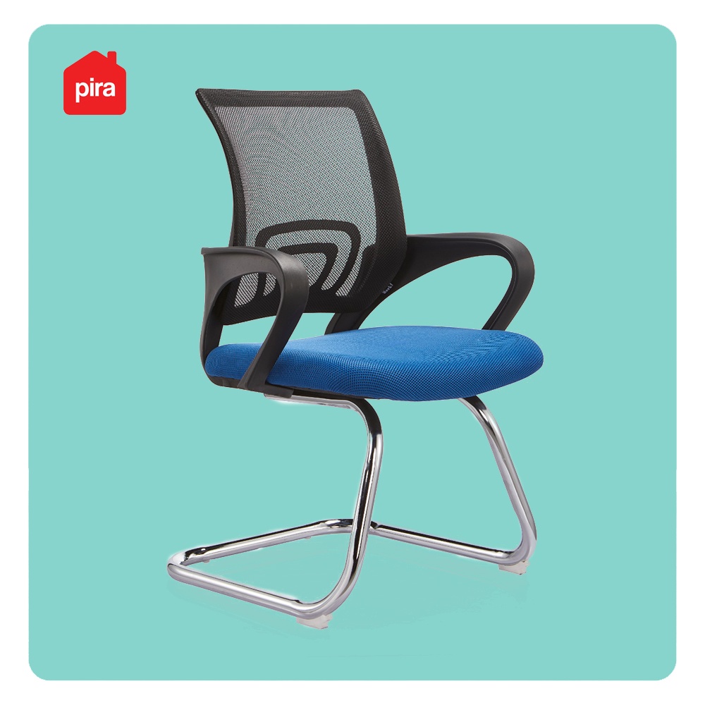 Pira - Finn VC PR Kursi Kerja / Kursi Kantor / Kursi Hadap-BLACK - BLUE