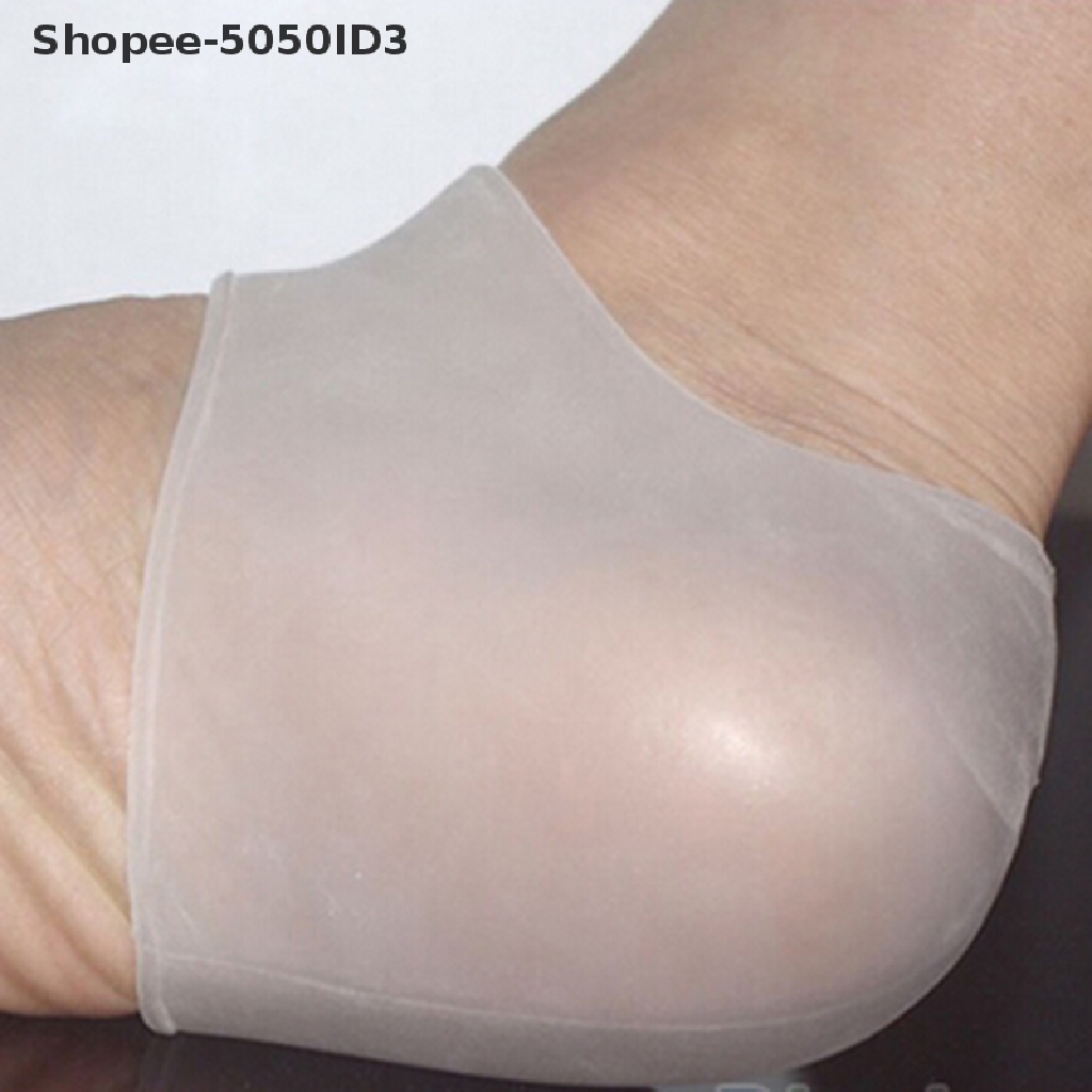 2pcs Kaus Kaki Pelindung Tumit Bahan Silikon Gel Pelembab Untuk Perawatan Kulit