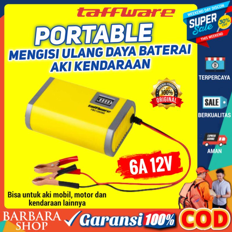 Carger Cesan Cas Charger Aki Motor Dan Mobil Otomatis 12 Volt 6A Aki Portable Taffware Venus Intelligent Battery