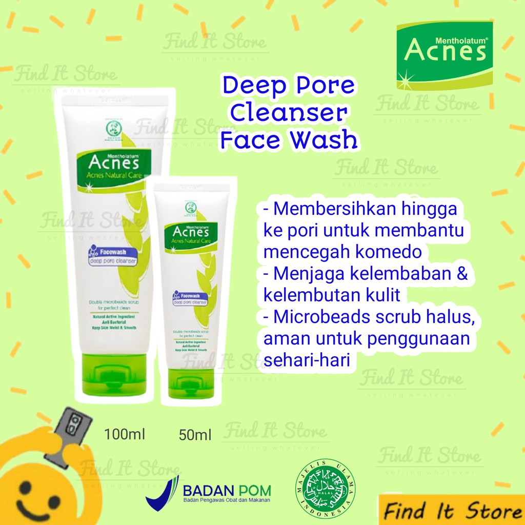 Acnes Natural Care Treatment | Facial Wash Series | Sabun Wajah untuk Kulit Berjerawat | Acne Care