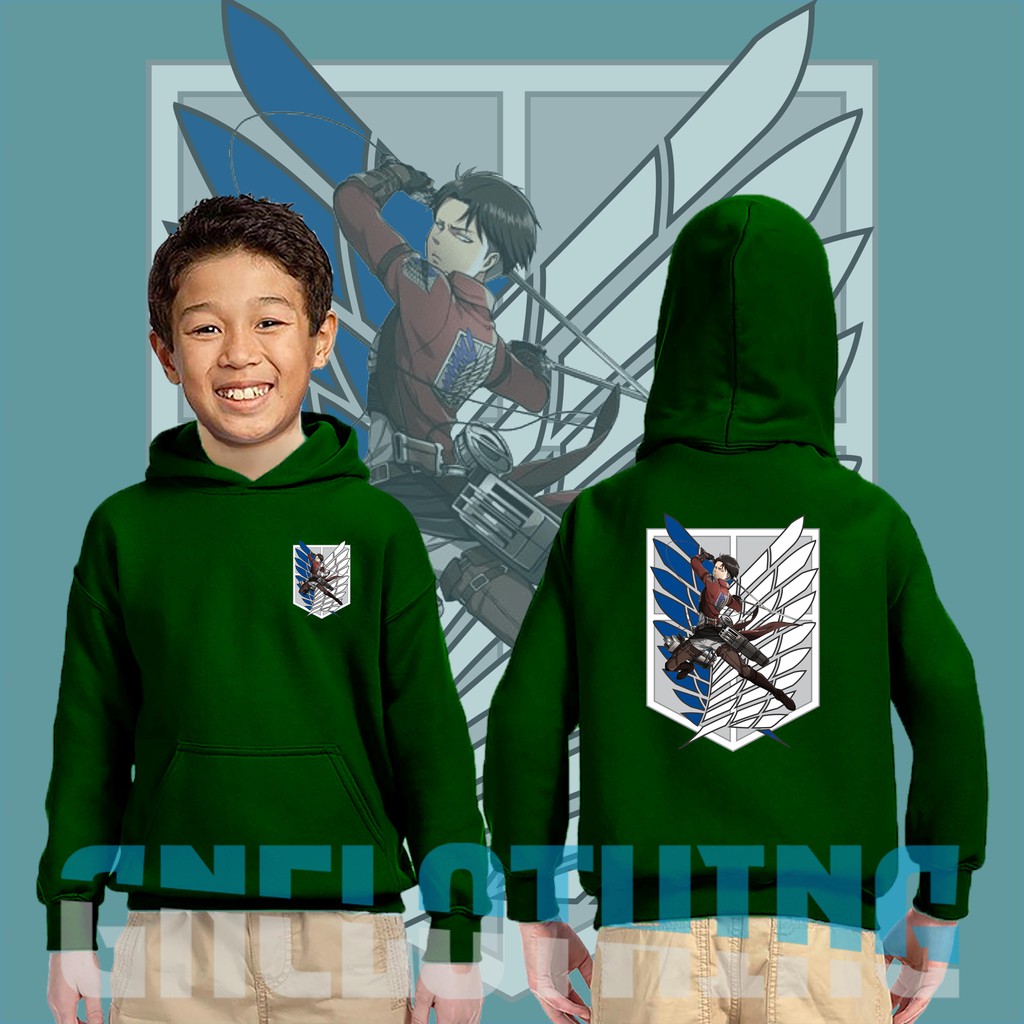 jaket hoodie anak attack on titan levi 01