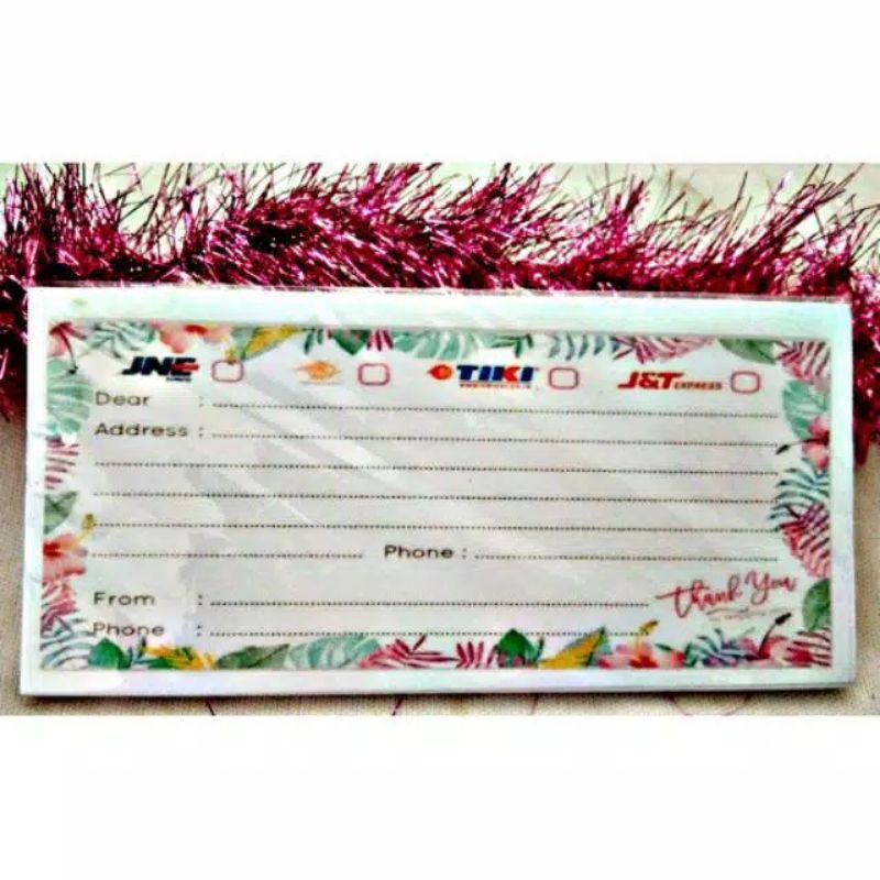 LABEL PENGIRIMAN KARAKTER