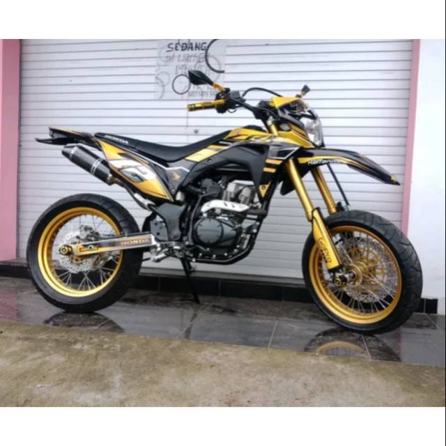 Sticker Decal Honda CRF Hitam Gold