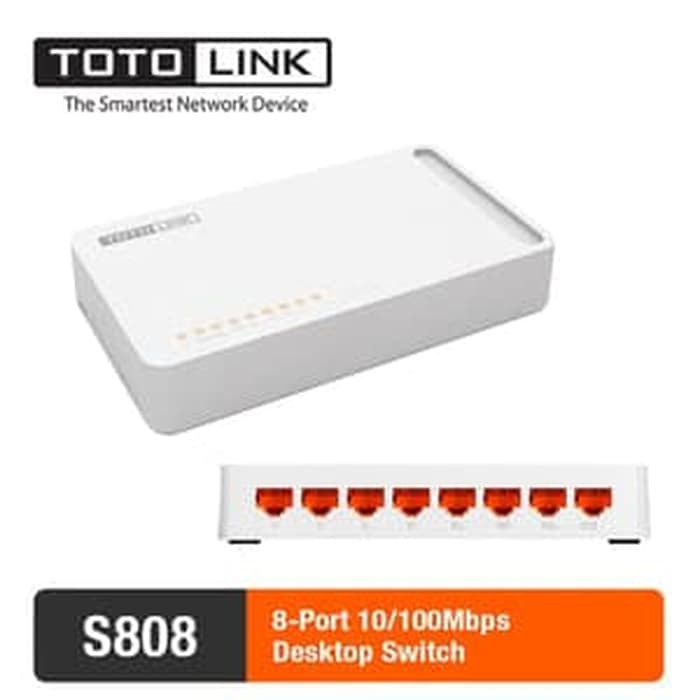 TOTOLINK S808 Switch 8 Port 10/100Mbps Fast Ethernet