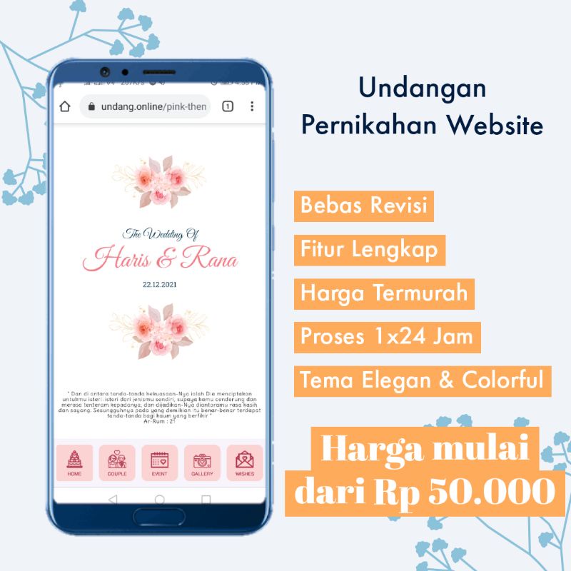 Undangan Pernikahan Website - Colorful Edition | Undangan Digital Website | Web Wedding Invitation