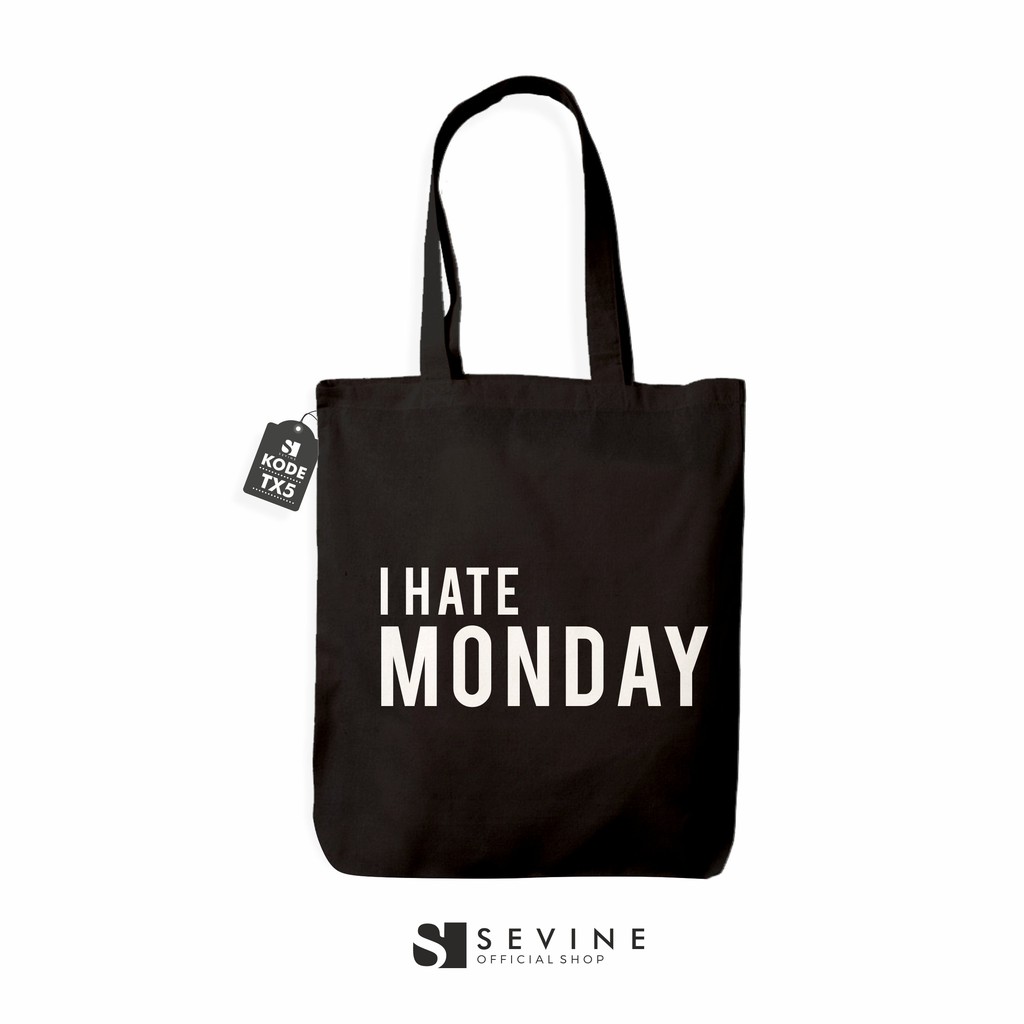 Sevine Totebag Sablon Tas Fashion Wanita Tote Bag Resleting quote motivation - TX