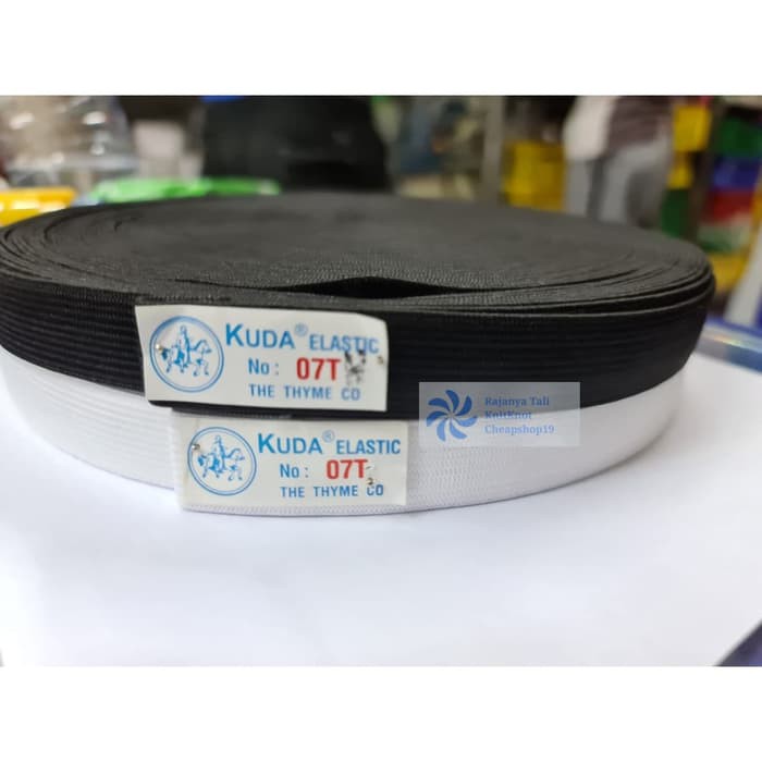 

Karet Elastic 2cm 20mm Gepeng Per ROLL / Elastik - Hitam RJT