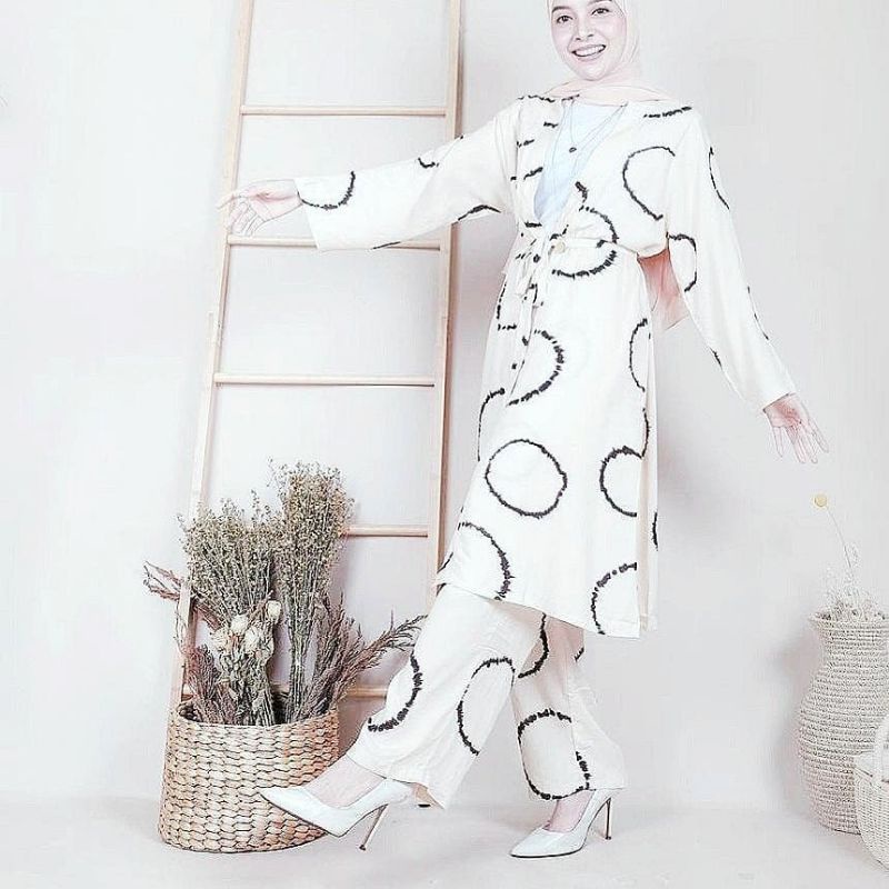 Alma One Set Baju Syar'i keren Adem Nyaman  Dipakai Atasan Syar'i Muslim Remaja Kekinian  Baju Dress