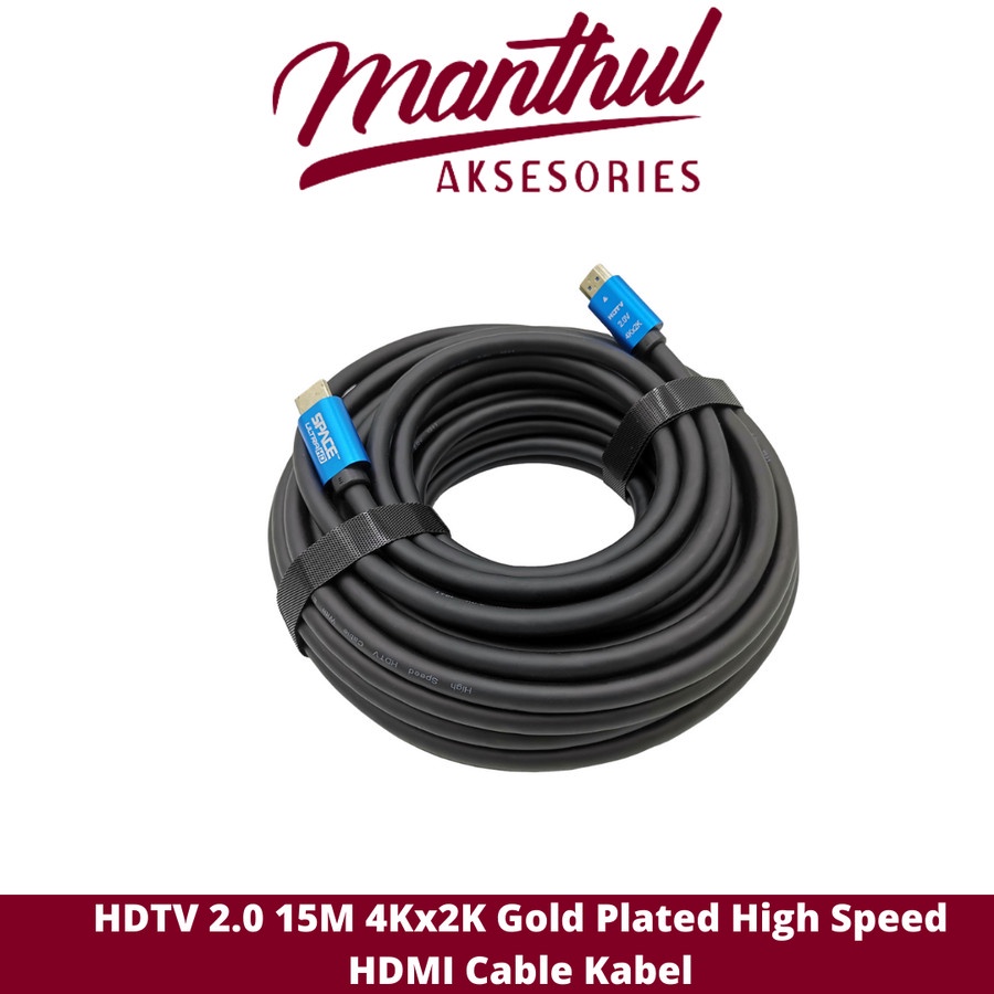 HDTV 2.0 15M 4Kx2K Gold Plated High Speed HDMI Cable Kabel