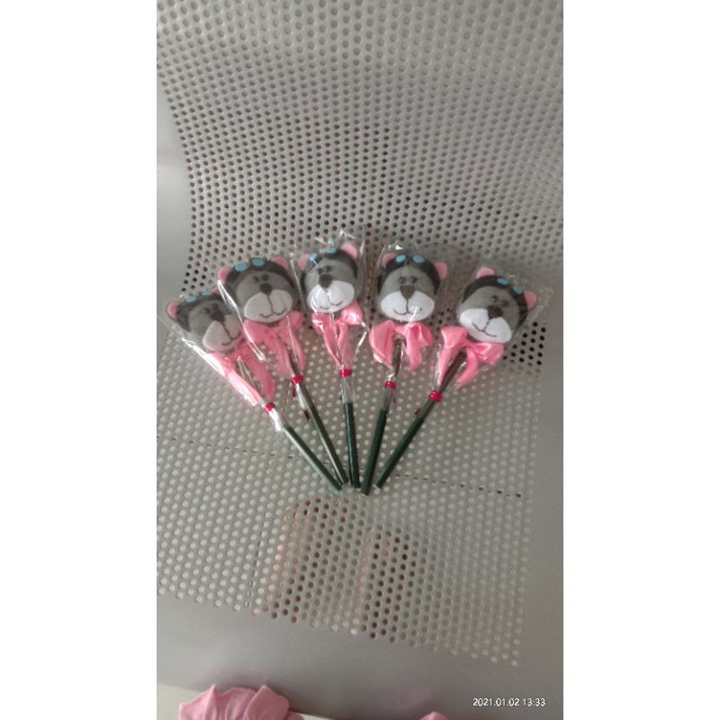 

pensil lucu beruang abu abu
