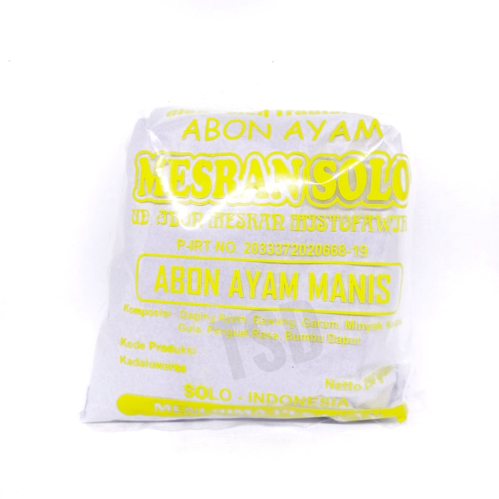 

ABON AYAM MESRAN MANIS & ABON PEDAS 250 GRAM ASLI SOLO