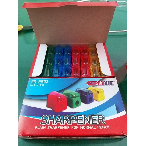 

[BOX ISI 24] SERUTAN / RAUTAN / SHARPENER SR-RB02 REDBLUE / SERUTAN PENSIL / RAUTAN PENSIL