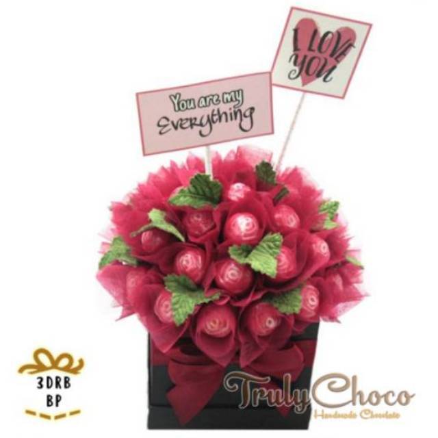 

Trulychoco - Cokelat buket bunga mawar merah