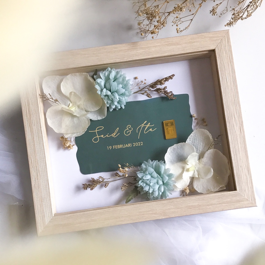 Mahar Simple Frame Uang Emas - 20x25cm (var 2)