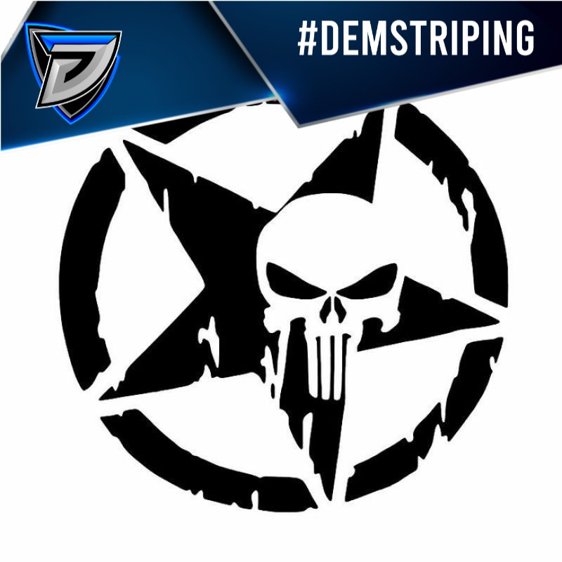 STICKER PUNISHER ARMY CUTTING