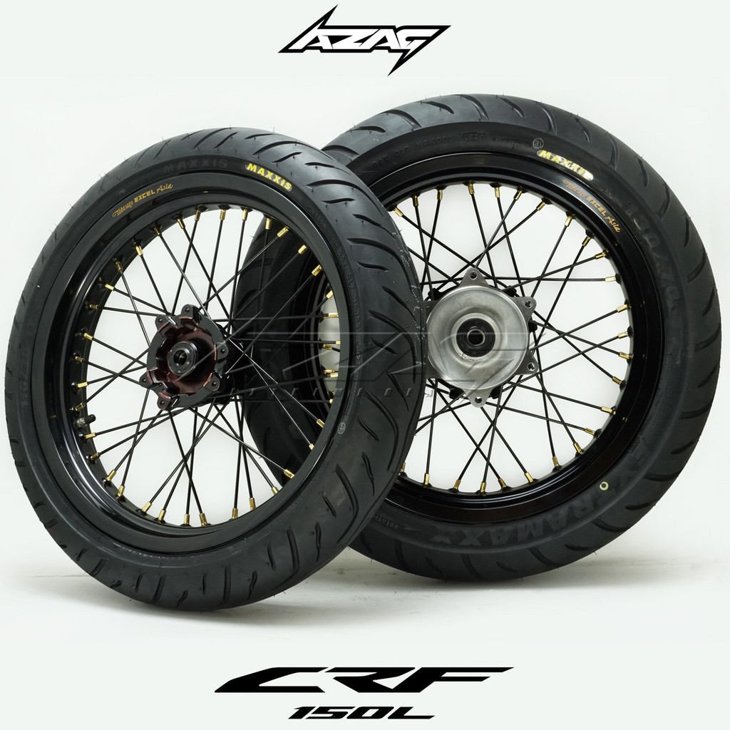 Ban Set Supermoto CRF 150L Velg Excel Takasago Ban Maxxis