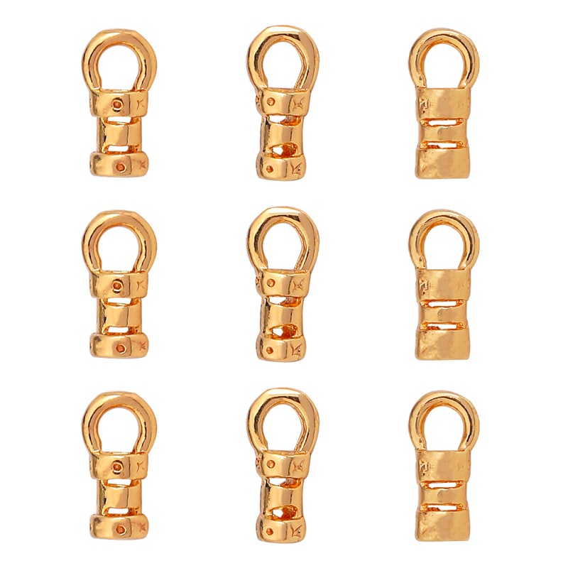 2pcs Gesper Konektor Magnetik Lapis Emas 18K Untuk Membuat Perhiasan Gelang Kalung