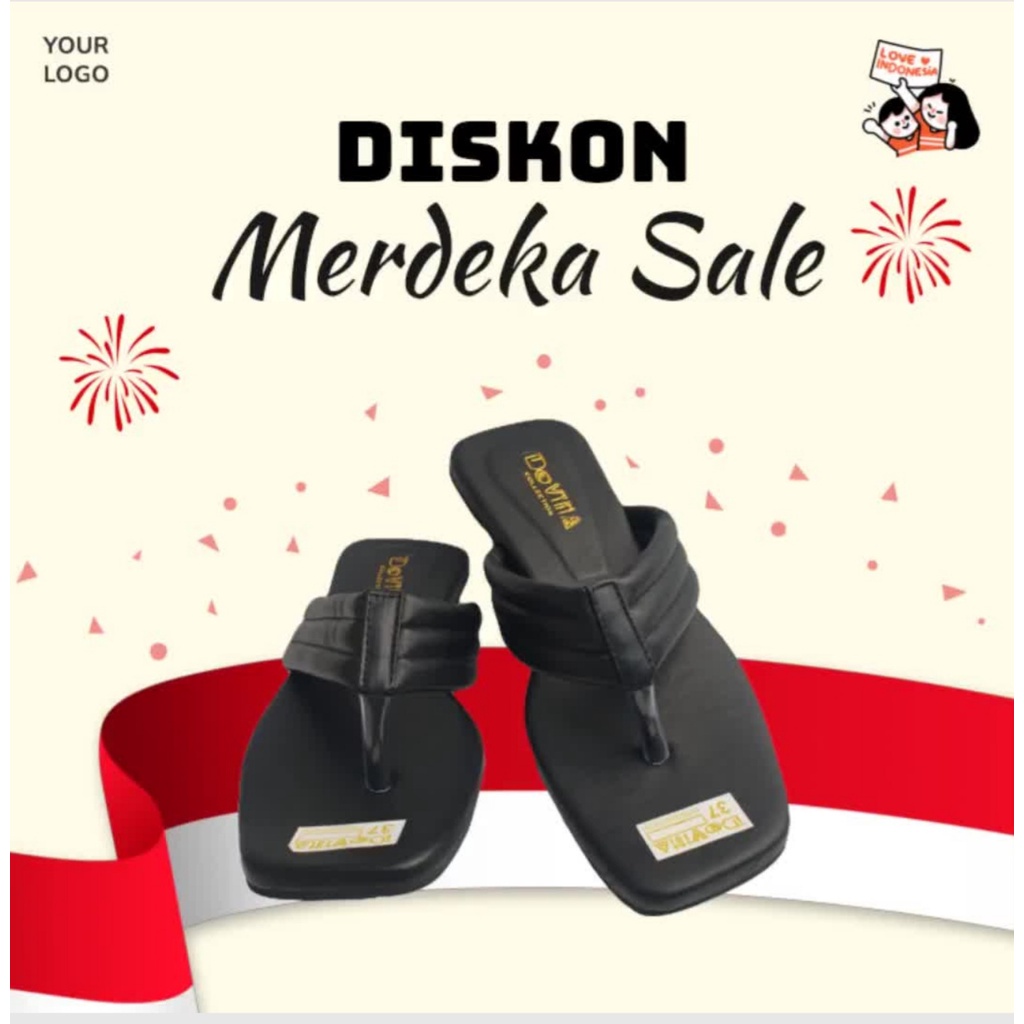 SANDAL JEPIT FLAT WANITA DOVITA