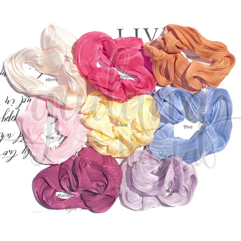 Scrunchie Basic Summer Color Karet Ikat Rambut Lucu Simple GH 200300