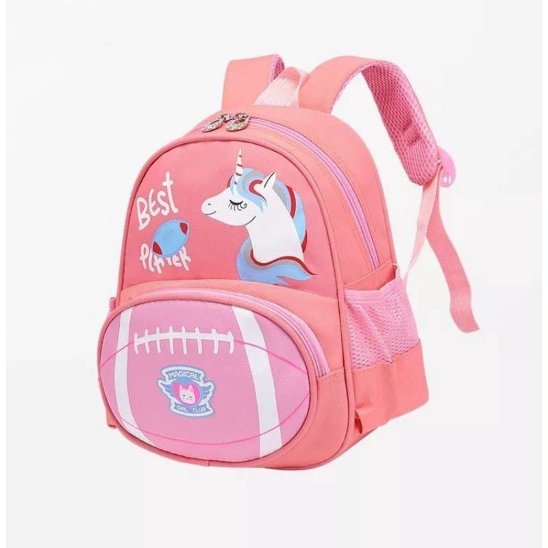 Tas Ransel Sekolah Anak TK dan SD Motif Dino dan Kuda Poni