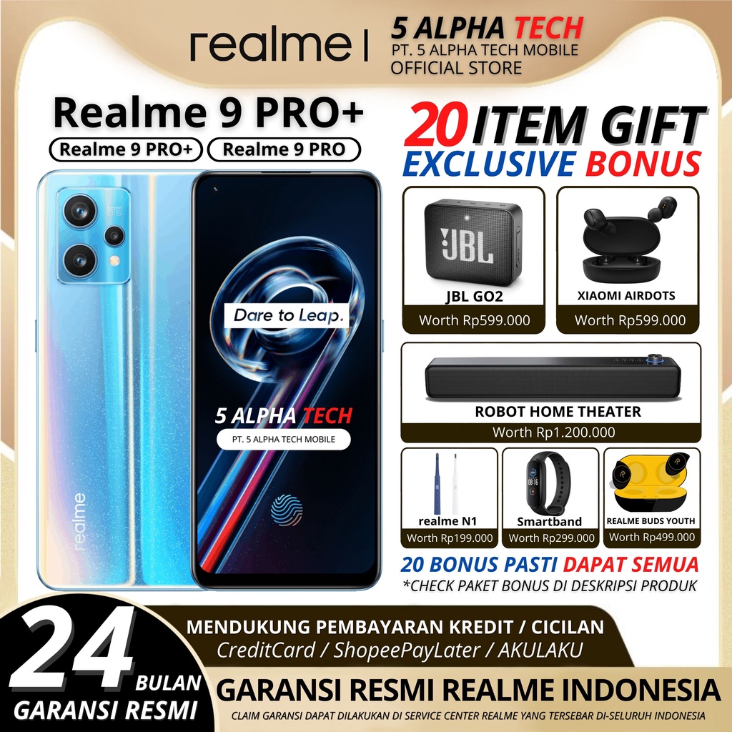 REALME 9 PRO+ / 9 PRO 8/128GB 8/256GB GARANSI RESMI REALME REALME 9PRO