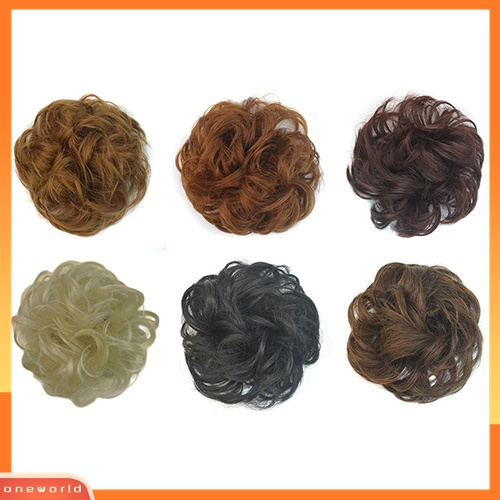 Wig Rambut Ekstensi Model Gelombang Messy Elastis Untuk Wanita