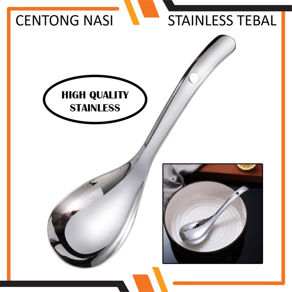 Centong Nasi Stainless Tebal Sendok Sayur Stenlis Murah Spoon Rice