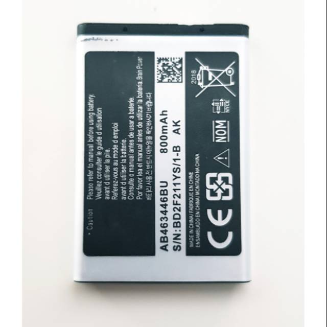 Baterai Samsung Champ Duos GT C3262 E2652 E2652W C3300 C3300K C3303 C3303i Batre Batrai