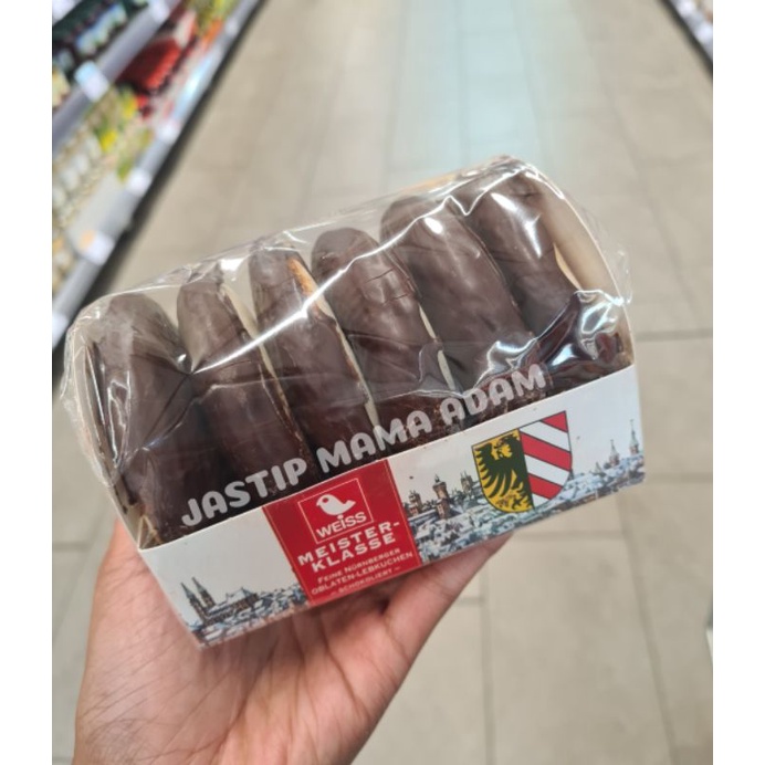 

Weiss Oblaten Lebkuchen Schokoliert