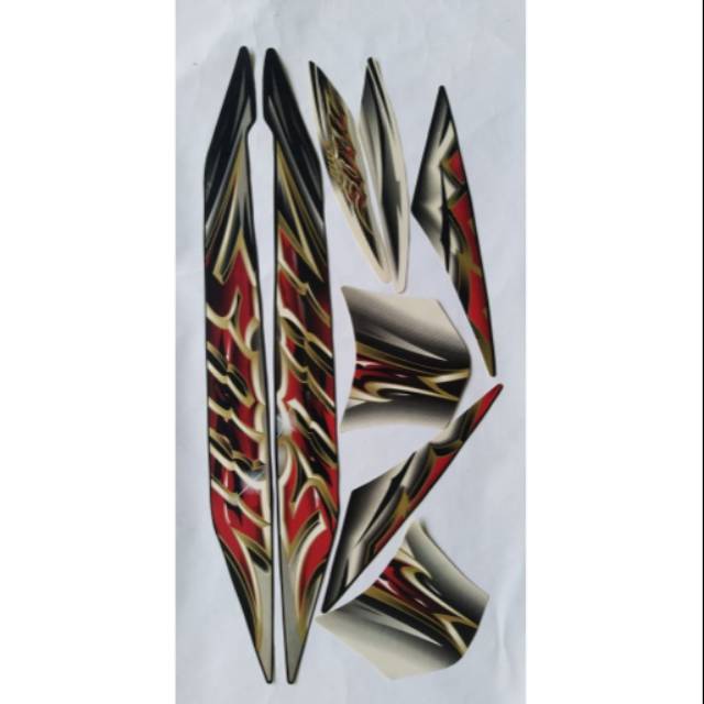 stiker striping yamaha mio soul 2010 hitam putih
