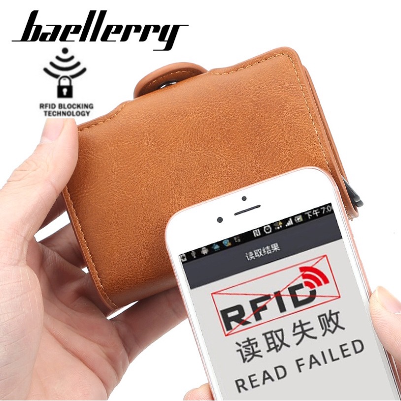 Baellerry Dompet Kartu Kulit Double Card Holder RFID BLY38