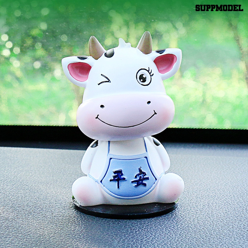 Suppmodel Miniatur Sapi Bahan Resin Untuk Dekorasi Interior Mobil