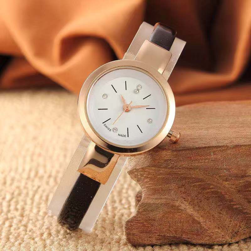 Jam Tangan Fashion Wanita Cute Jam Mini Jam Cantik / Jam Tangan Cute Mini Wanita Elegan-33-7 Hitam