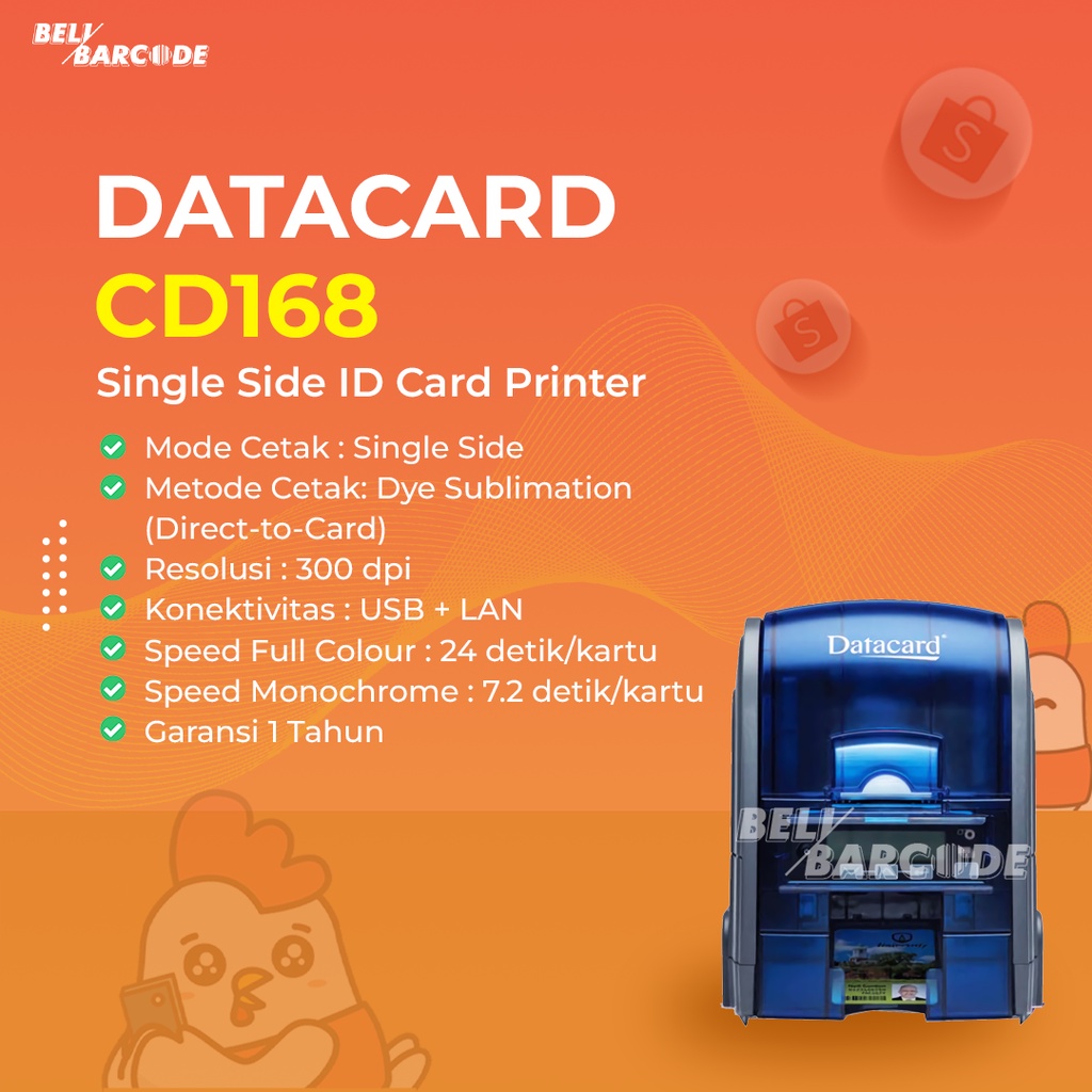 ID Card Printer Datacard CD-168 Single Side Cetak Kartu PVC