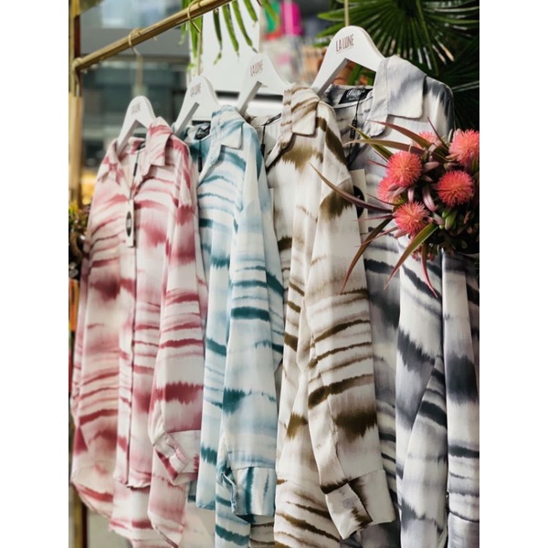 KEMEJA LALUNE MARBLE TIE DYE 100% ORIGINAL IMPORT BANGKOK