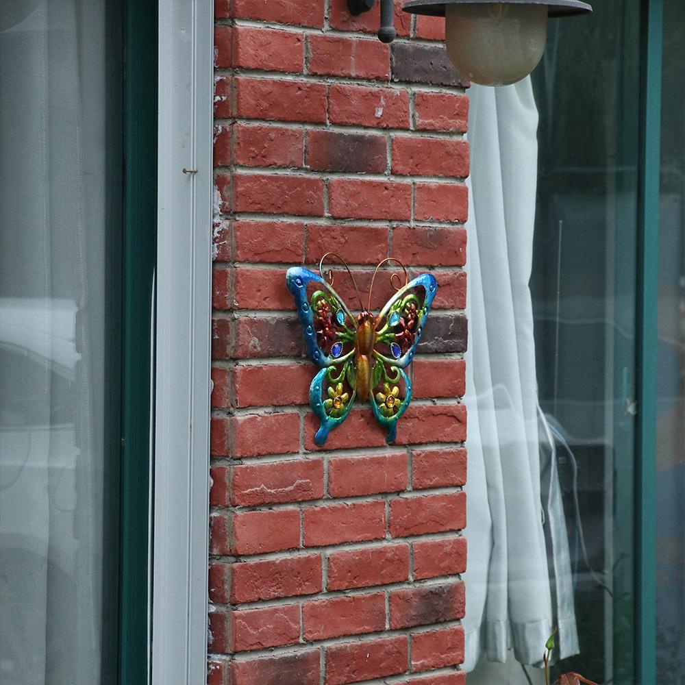 Solighter Metal Butterfly Home 3D Seni Dinding Halaman