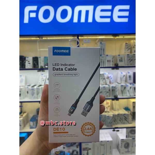 FOOMEE DATA CABLE DE10 FOR MICRO USB FAST CHARGING 2.4A