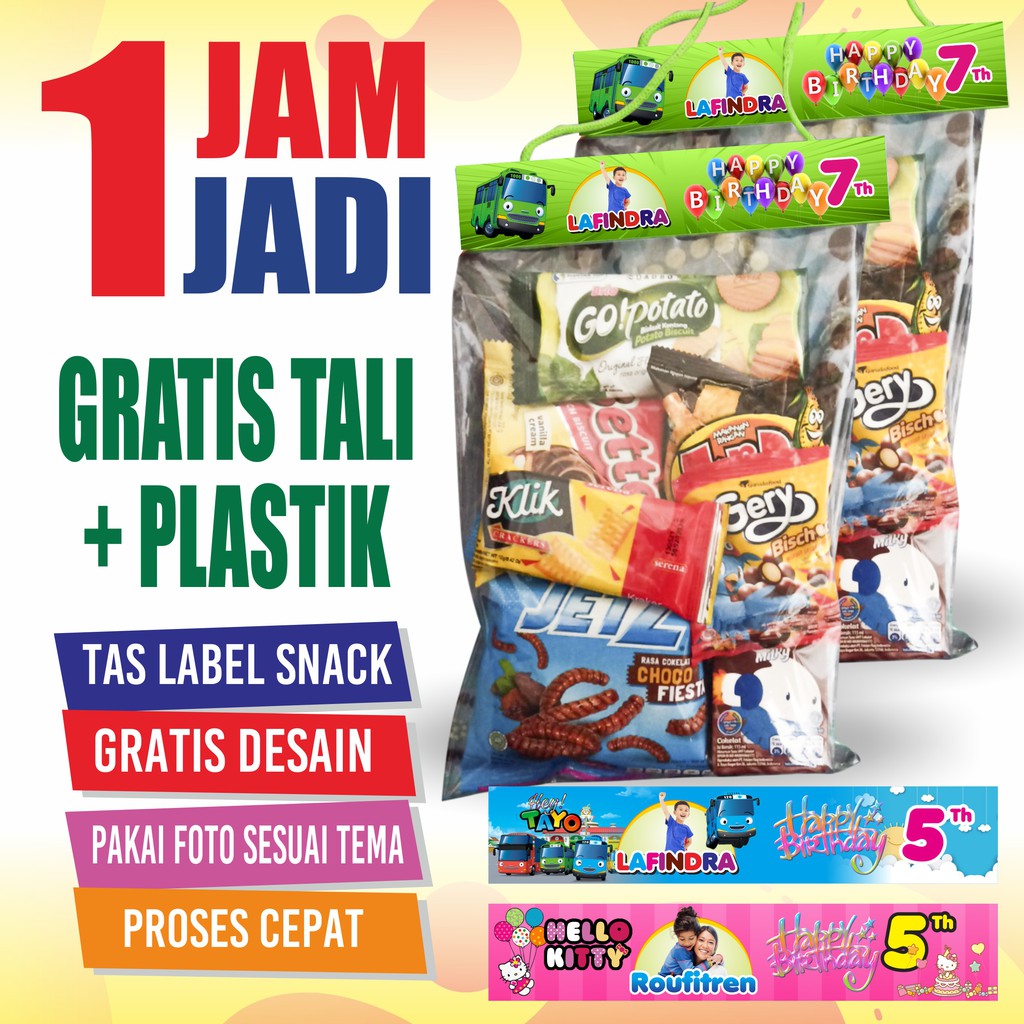 

Tas Jajan Lebaran Tas Snack Idul Fitri Tas Ultah Label Ultah Jajan Snack Plastik Ulang Tahun paket murah meriah plastik ultah