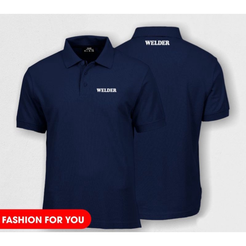 Kaos WELDER Kaos Kerah WELDER Kaos Polo Shirt WELDER Full Bordir.