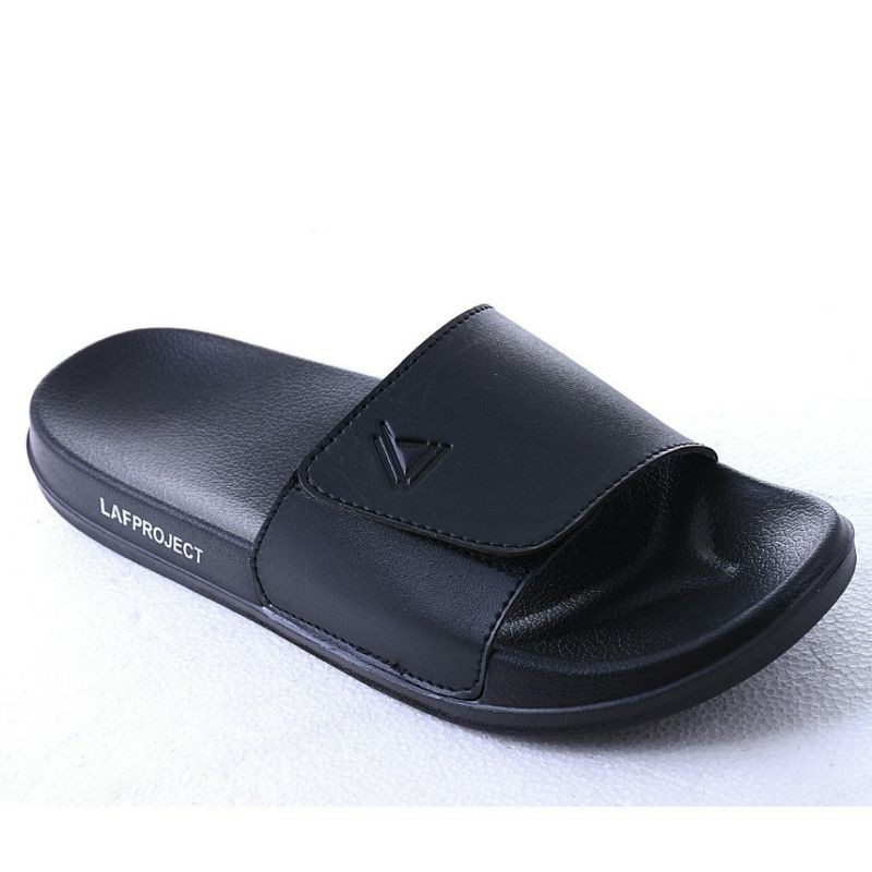 Sandal Pria Slide Slip on Anti Licin Ringan empuk papuce hitam Laf project 39-43