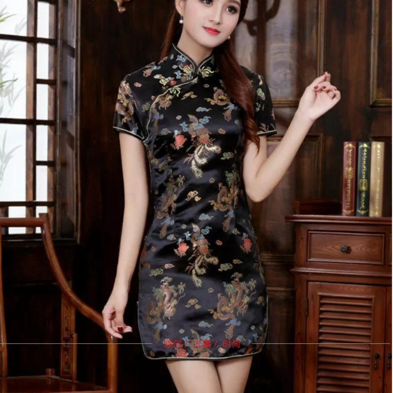 IMLEK SALE Cheongsam Dress Midi Longfeng Import