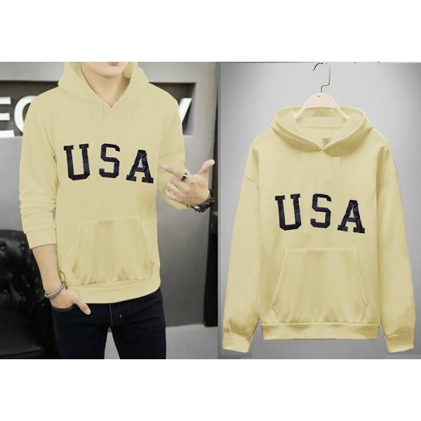 cn 34108 jaket hodie laki modis trendi murah elegan L cream