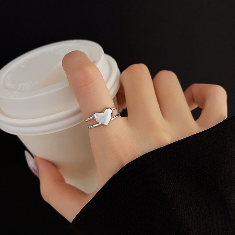 Korea New Love Double-sided Ring Temperament Personality Index Finger Rings