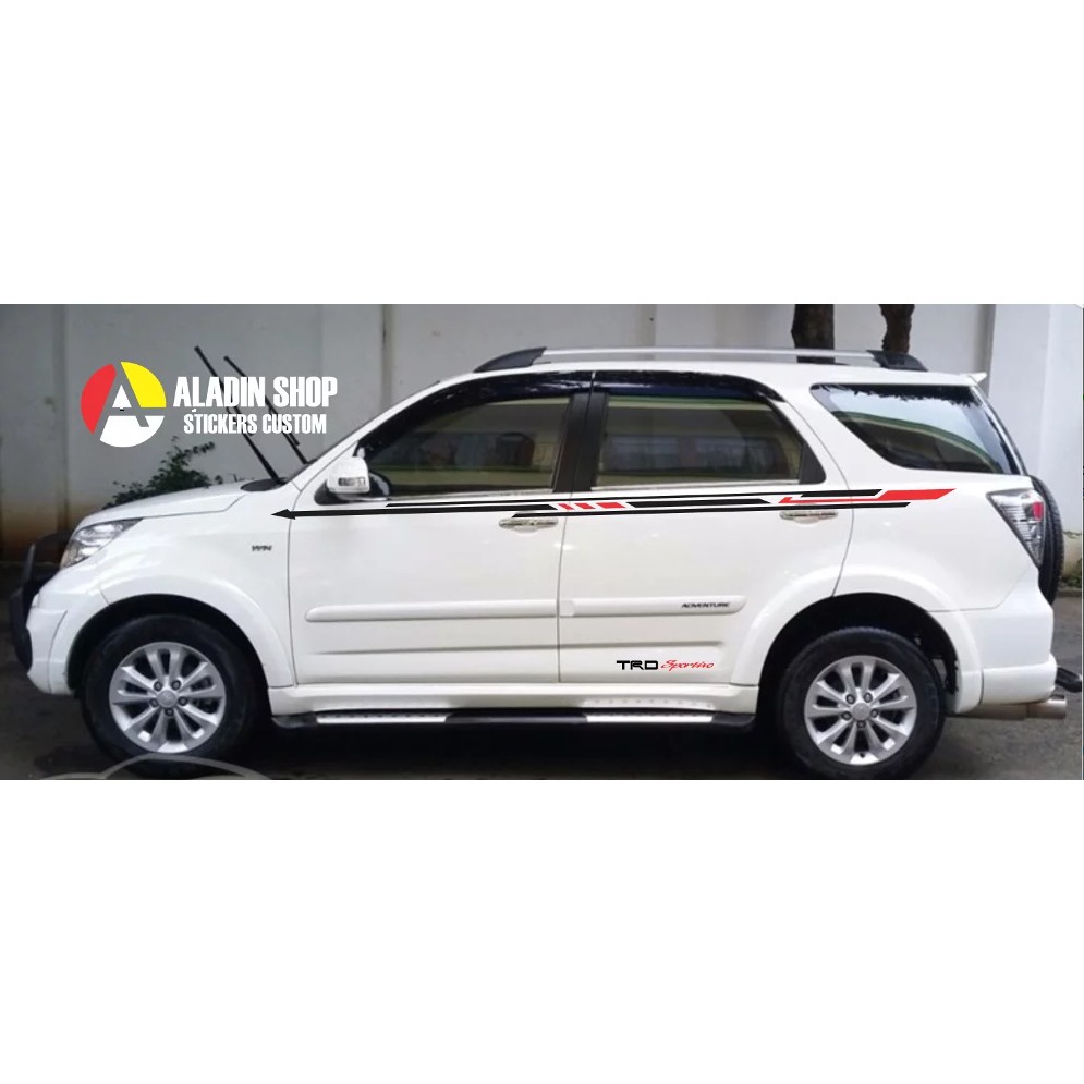 Stiker Mobil List Terios Rush Minimalis Bonus Trd Sportivo